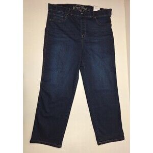 Gloria Vanderbilt Shape Effect Jeans Blue Pull-On High Rise Straight Stretch 20W